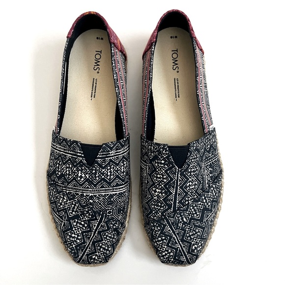 TOMS Alpargata Rope Espadrille Classic Flats Canvas Navy Blue Pink Boho … - Picture 4 of 11